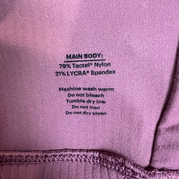 REI Co-Op Ribbed Sports Bra Top Womens XLarge‎ Brown Mauve Longline Cropped XL - Picture 8 of 8